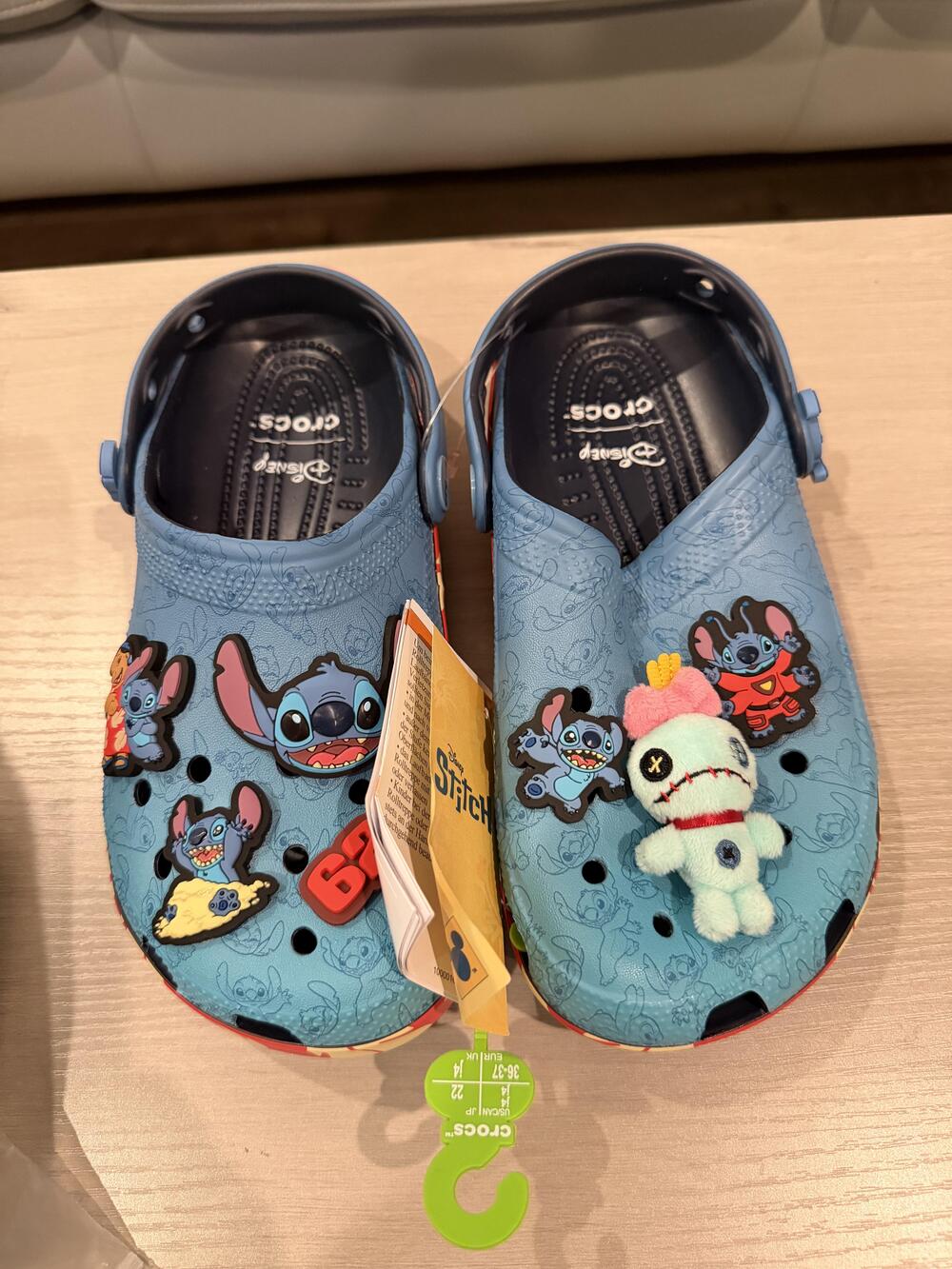 Crocs Shoes Kids Size 4 Blue Stitch I Am Classic Clog Lilo & Stitch Disney